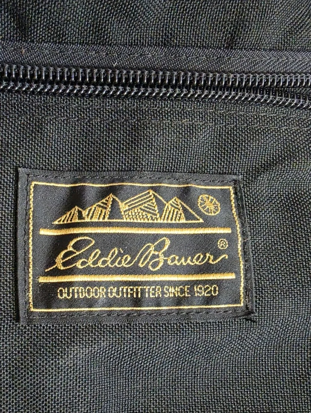 Eddie Bauer Classic Black Canvas Duffel Bag - EUC